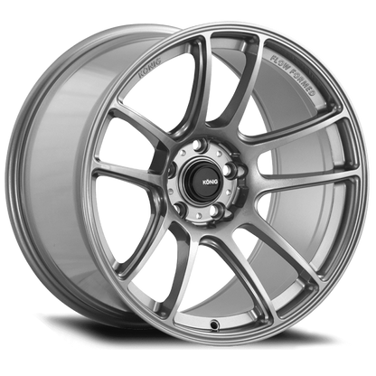 (set of 4) Konig Heliogram Titanium Metallic | 18x8.5" +32mm | 5x120mm Wheel