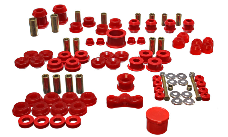 Energy Suspension 16.18105R Hyper-Flex Bushing Kit - Red For 94-01 Acura Integra