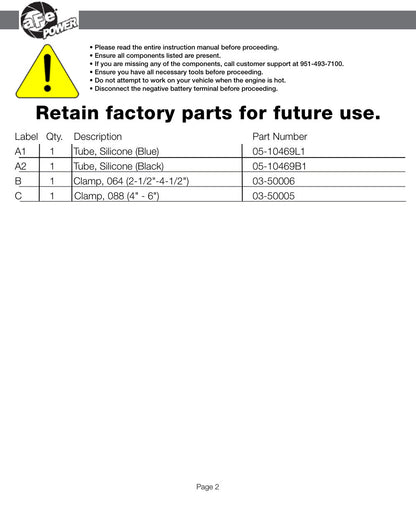 aFe Magnum FORCE Torque Booster Tube | BMW M3 (E46) (01-07) (54-10469-B)