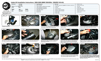 aFe Magnum FORCE Stage-2 Cold Air Intake | BMW 550i/650i (06-09) V8-4.8L (54-11142)