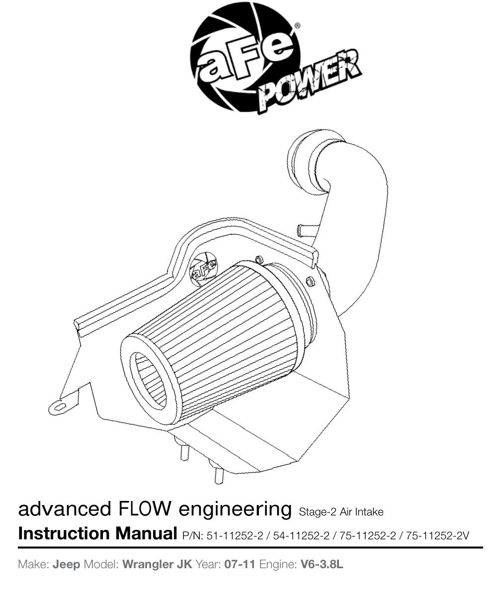 aFe Magnum FORCE Stage-2 Cold Air Intake | Jeep JK V6-3.8L (07-11) (54-11252-2)