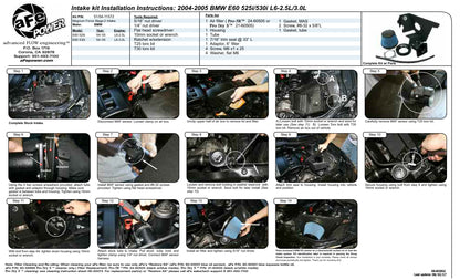 aFe Magnum FORCE Stage-2 Cold Air Intake | BMW 525i/530i E60 (04-05) (54-11572)