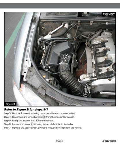 aFe Magnum FORCE Stage-2 Cold Air Intake System w/ Pro 5R Filter | Audi A4 2.0T (06-08) (54-11722)
