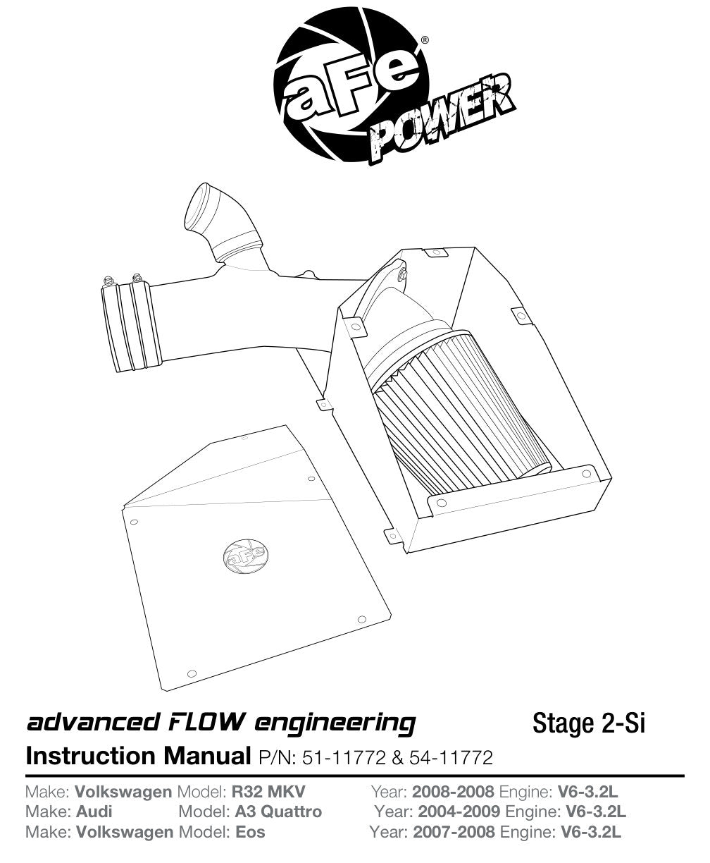 aFe Magnum FORCE Stage-2 Cold Air Intake | VW R32 V6-3.2L MKV (08-09) (54-11772)