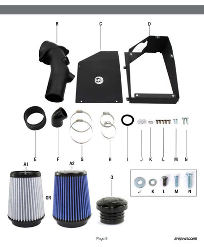 aFe Magnum FORCE Stage-2 Cold Air Intake | VW R32 V6-3.2L MKV (08-09) (54-11772)