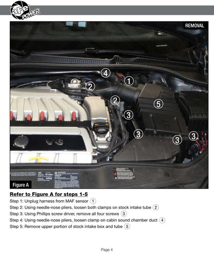 aFe Magnum FORCE Stage-2 Cold Air Intake | VW R32 V6-3.2L MKV (08-09) (54-11772)