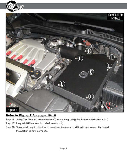 aFe Magnum FORCE Stage-2 Cold Air Intake | VW R32 V6-3.2L MKV (08-09) (54-11772)