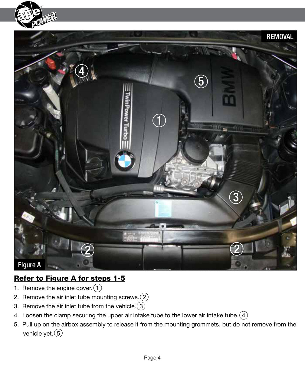 aFe MagnumFORCE Stage-2 P5R AIS Intake | BMW 335i E90/E92/E93 L6 3.0L (11-15) (54-11912)