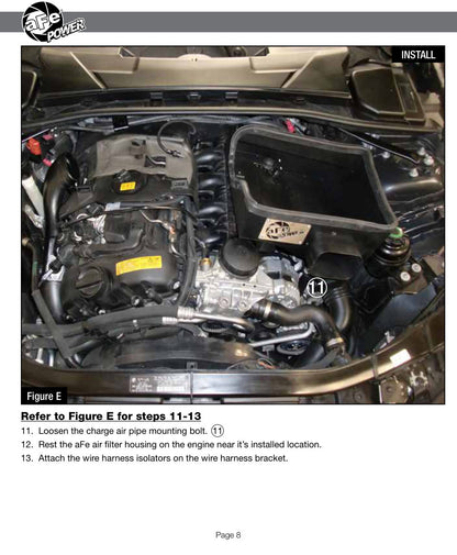 aFe MagnumFORCE Stage-2 P5R AIS Intake | BMW 335i E90/E92/E93 L6 3.0L (11-15) (54-11912)