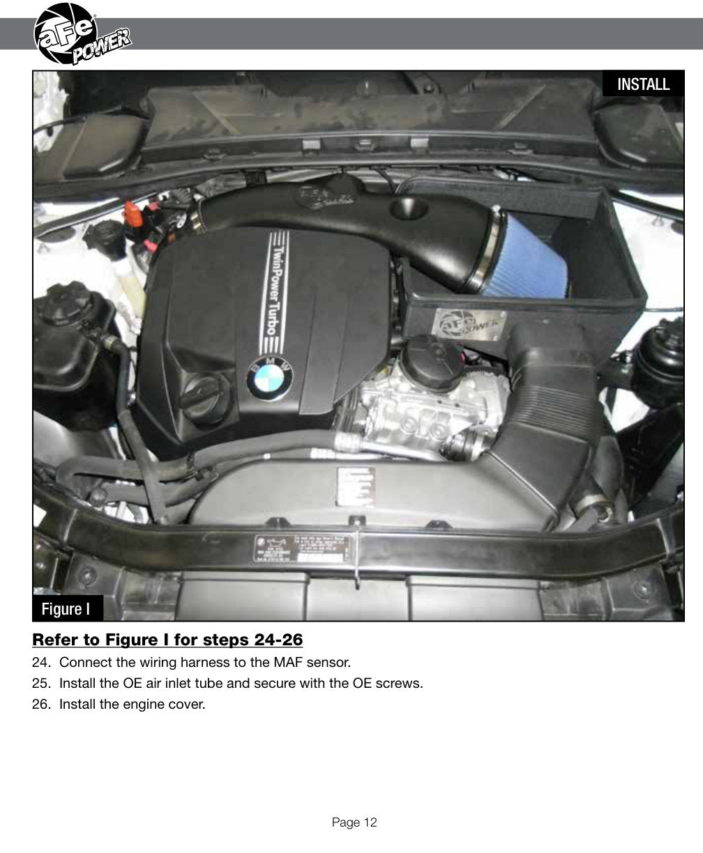 aFe MagnumFORCE Stage-2 P5R AIS Intake | BMW 335i E90/E92/E93 L6 3.0L (11-15) (54-11912)