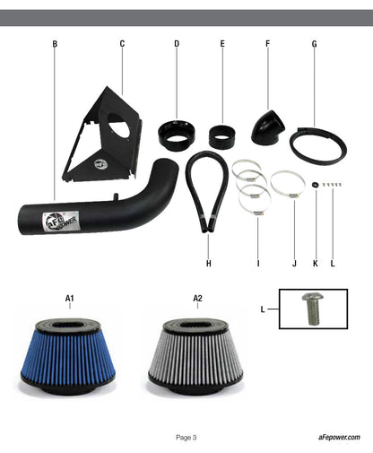 aFe Magnum FORCE Stage-2 Cold Air Intake F&R | Dodge Ram 03-08 V8-5.7L (54-11992) (SPF5411992)