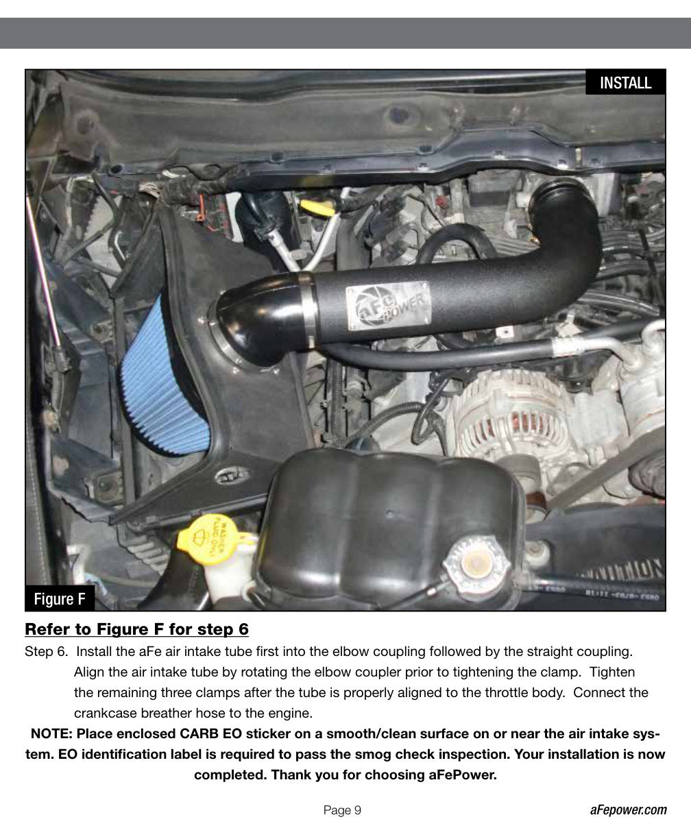 aFe Magnum FORCE Stage-2 Cold Air Intake F&R | Dodge Ram 03-08 V8-5.7L (54-11992) (SPF5411992)
