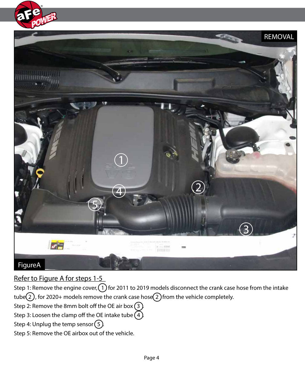 aFe Magnum FORCE Stage-2 Cold Air Intake | Dodge Challenger/Charger/300 V8 5.7L (11-13) (54-12162)