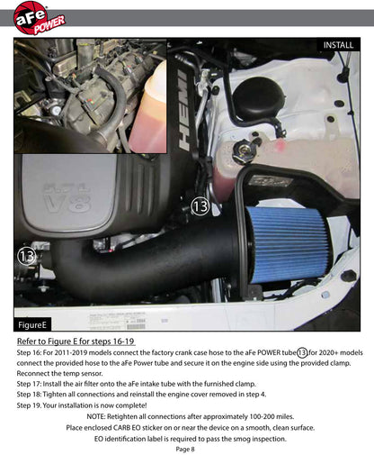 aFe Magnum FORCE Stage-2 Cold Air Intake | Dodge Challenger/Charger/300 V8 5.7L (11-13) (54-12162)
