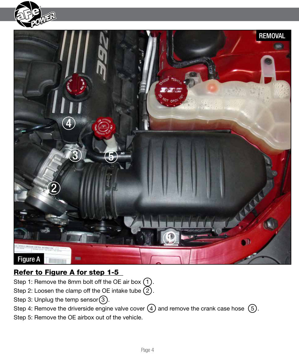 aFe Magnum FORCE Stage-2 CAI | Dodge Challenger/Charger/Chrysler 300 6.4L (11-12) (54-12172)