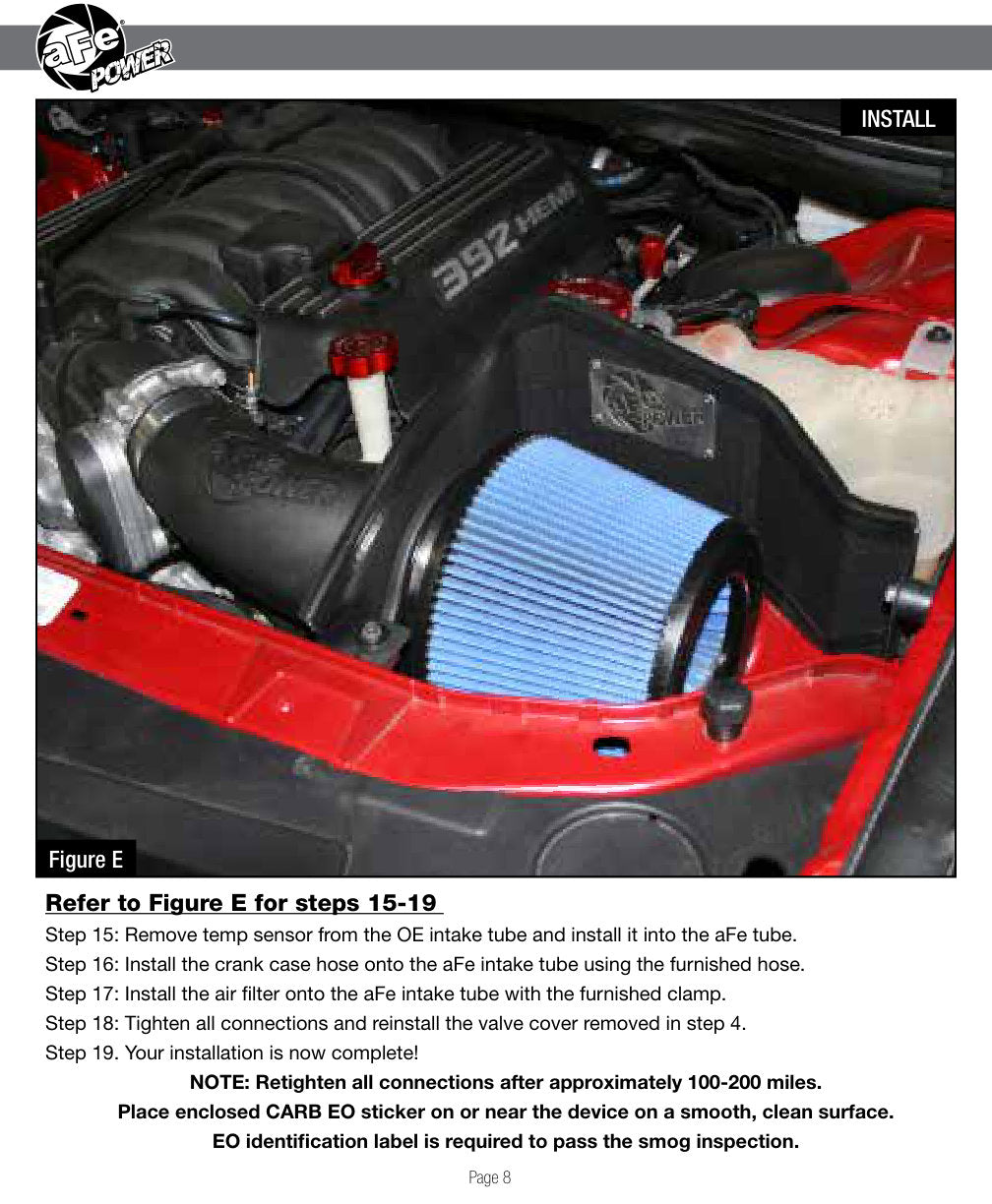aFe Magnum FORCE Stage-2 CAI | Dodge Challenger/Charger/Chrysler 300 6.4L (11-12) (54-12172)