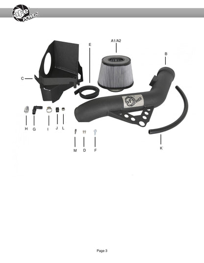 aFe MagnumFORCE Stage-2 Pro 5R Intake | BMW 335i (F30) L6 3.0L (12-15) (54-12202)