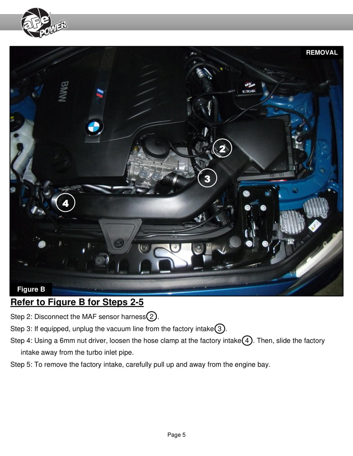 aFe MagnumFORCE Stage-2 Pro 5R Intake | BMW 335i (F30) L6 3.0L (12-15) (54-12202)