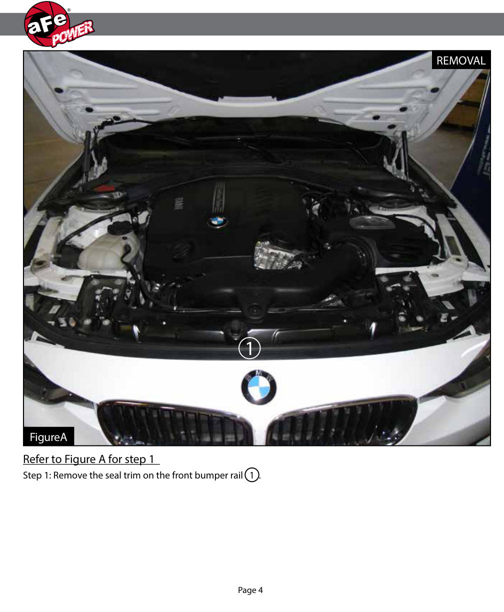 aFe MagnumFORCE Intake Scoop | BMW 335i/335ix (F30) (12-15) (54-12208)