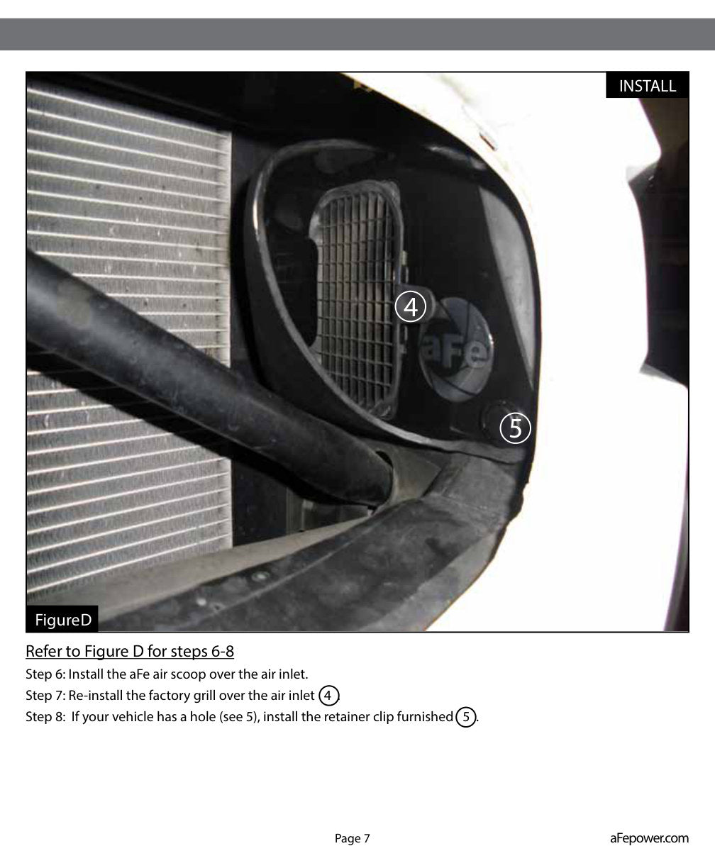 aFe MagnumFORCE Intake Scoop | BMW 335i/335ix (F30) (12-15) (54-12208)