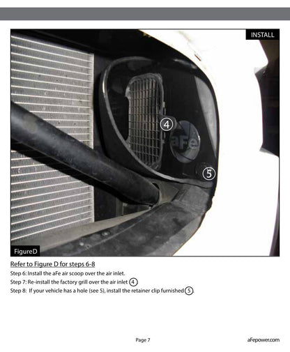 aFe MagnumFORCE Intake Scoop | BMW 335i/335ix (F30) (12-15) (54-12208)