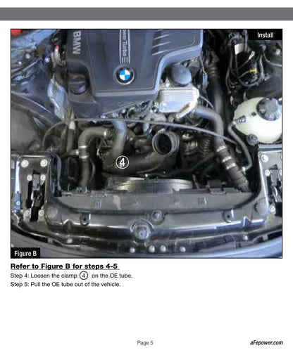 aFe 12-15 BMW 328i F30 L4 3.0L Turbo MagnumFORCE Stage-2 PRO 5R Intake (54-12212)