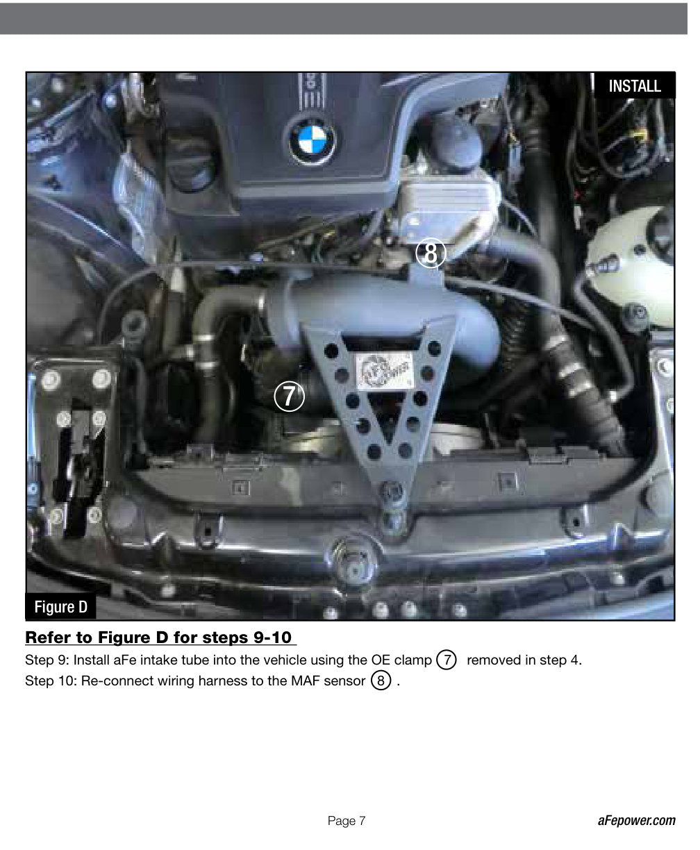 aFe 12-15 BMW 328i F30 L4 3.0L Turbo MagnumFORCE Stage-2 PRO 5R Intake (54-12212)
