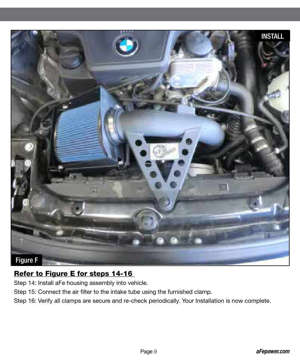 aFe 12-15 BMW 328i F30 L4 3.0L Turbo MagnumFORCE Stage-2 PRO 5R Intake (54-12212)