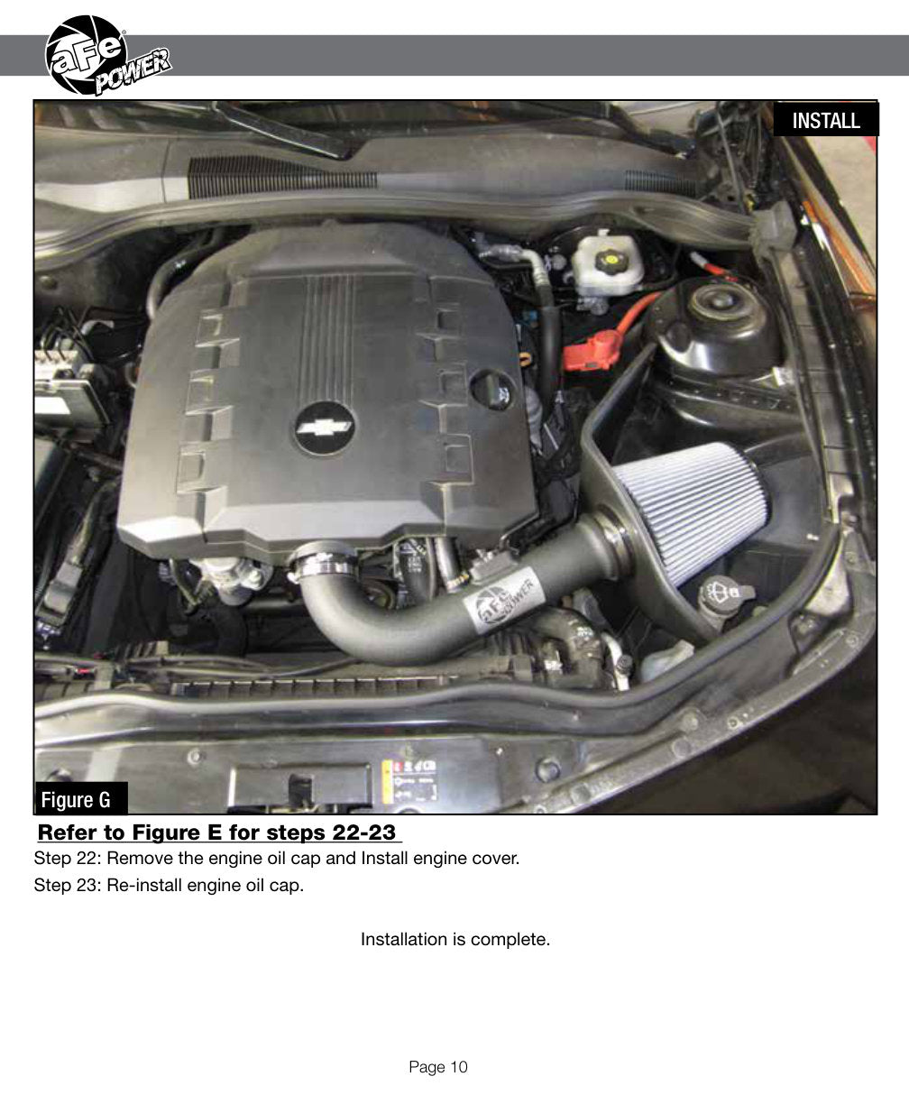aFe MagnumFORCE Stage-2 Pro 5R Air Intake | Chevy Camaro V6 3.6L 10-15 (54-12382)