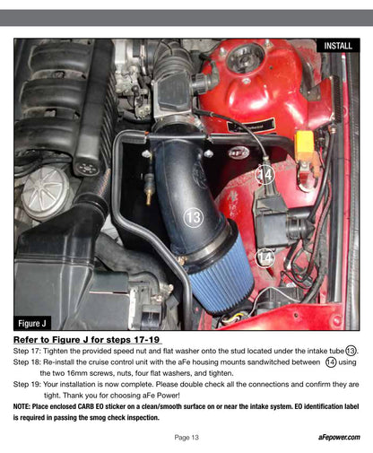 aFe Magnum FORCE Stage-2 Cold Air Intake | BMW 3 Series E36 (92-99) (54-12392)