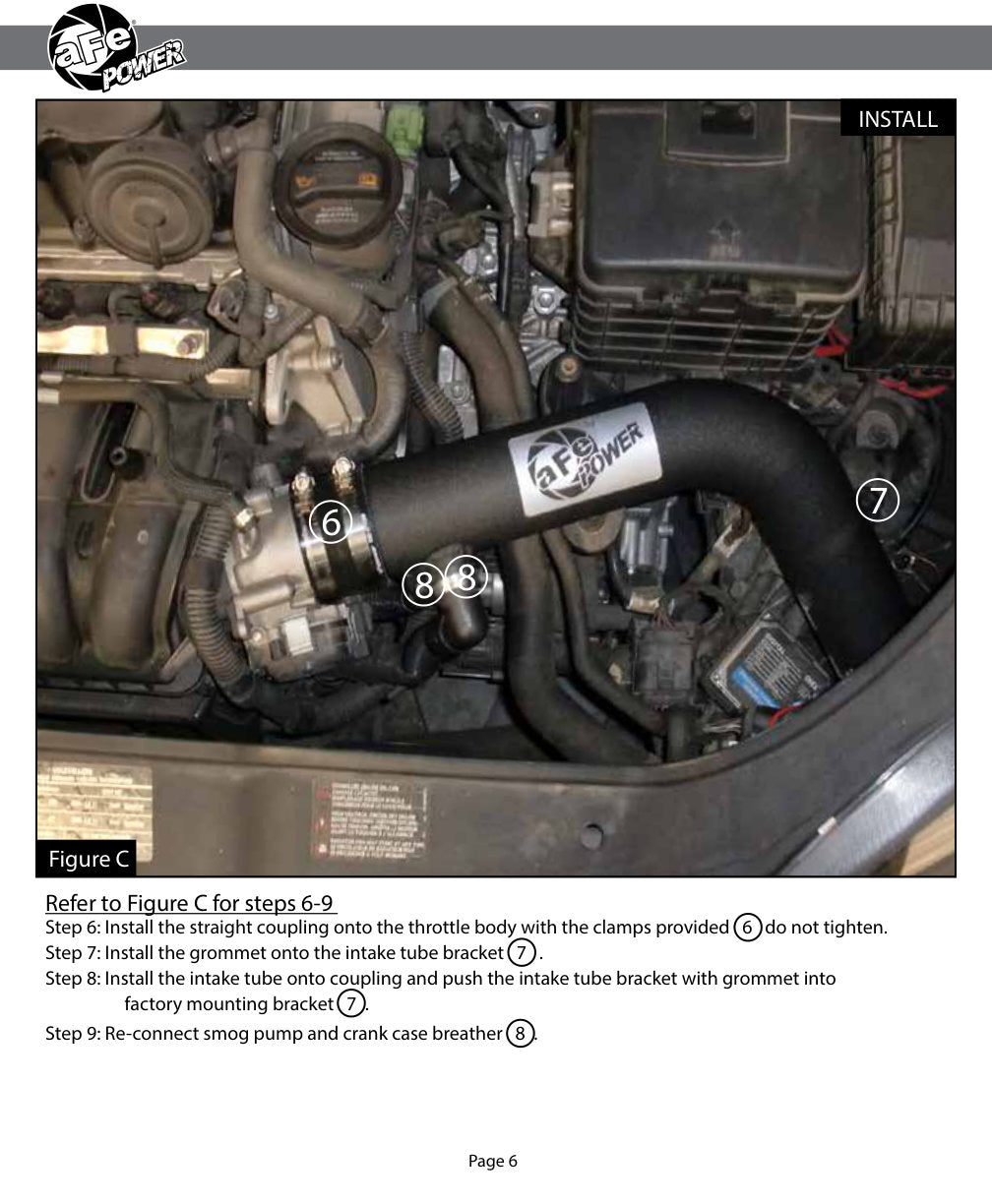 aFe Magnum FORCE Stage-2 Cold Air Intake | VW Jetta/Golf/Rabbit (MKV) (54-12432)