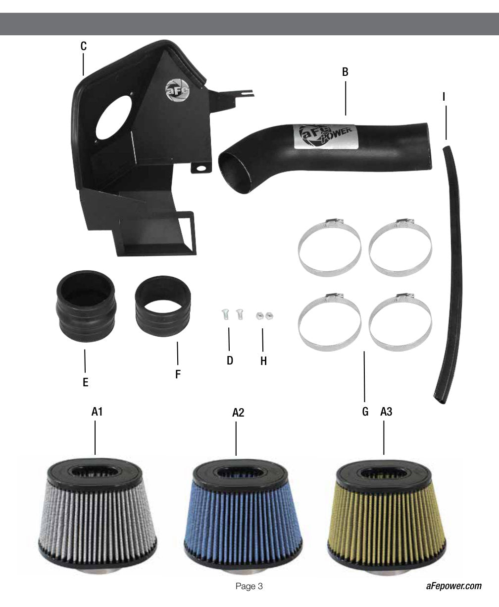 aFe MagnumFORCE Stage-2 PRO 5R Intake System | Jeep Cherokee V6 3.0L EcoDiesel (14+) (54-12472)