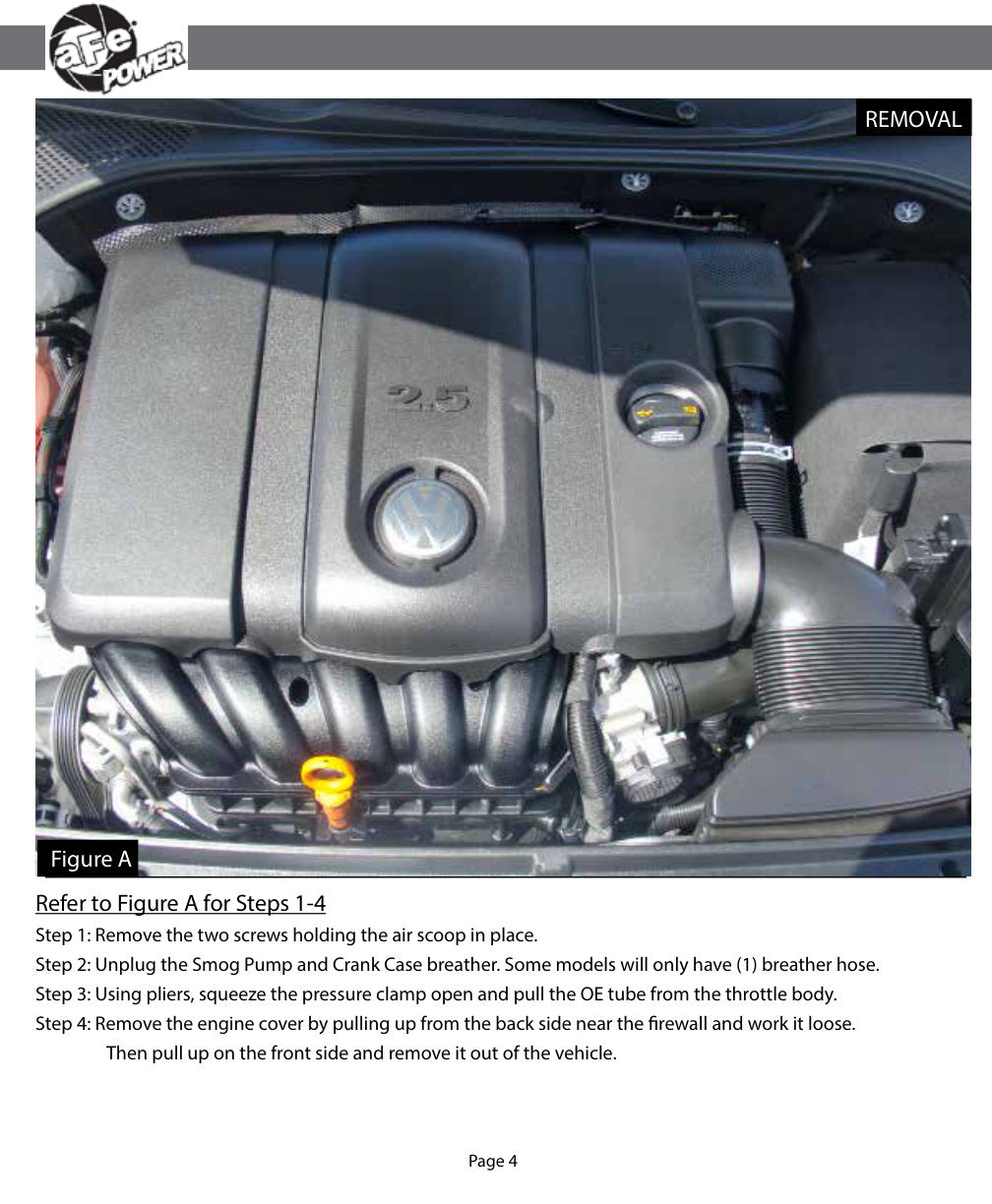 aFe Magnum FORCE Stage-2 Cold Air Intake F&R | VW Jetta/Golf/Passat/Beetle 2.5L (09-14) (54-12492)