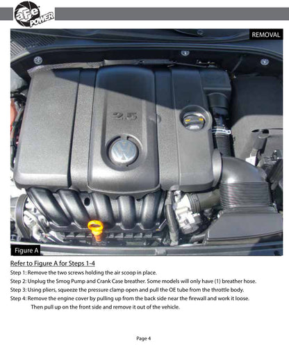 aFe Magnum FORCE Stage-2 Cold Air Intake F&R | VW Jetta/Golf/Passat/Beetle 2.5L (09-14) (54-12492)