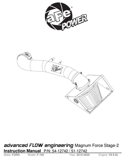 aFe Magnum FORCE Stage-2 Cold Air Intake Ford F-150 (15) V8 5.0L (54-12742) | (SPF5412742)