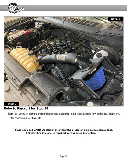 aFe Magnum FORCE Stage-2 Cold Air Intake Ford F-150 (15) V8 5.0L (54-12742) | (SPF5412742)