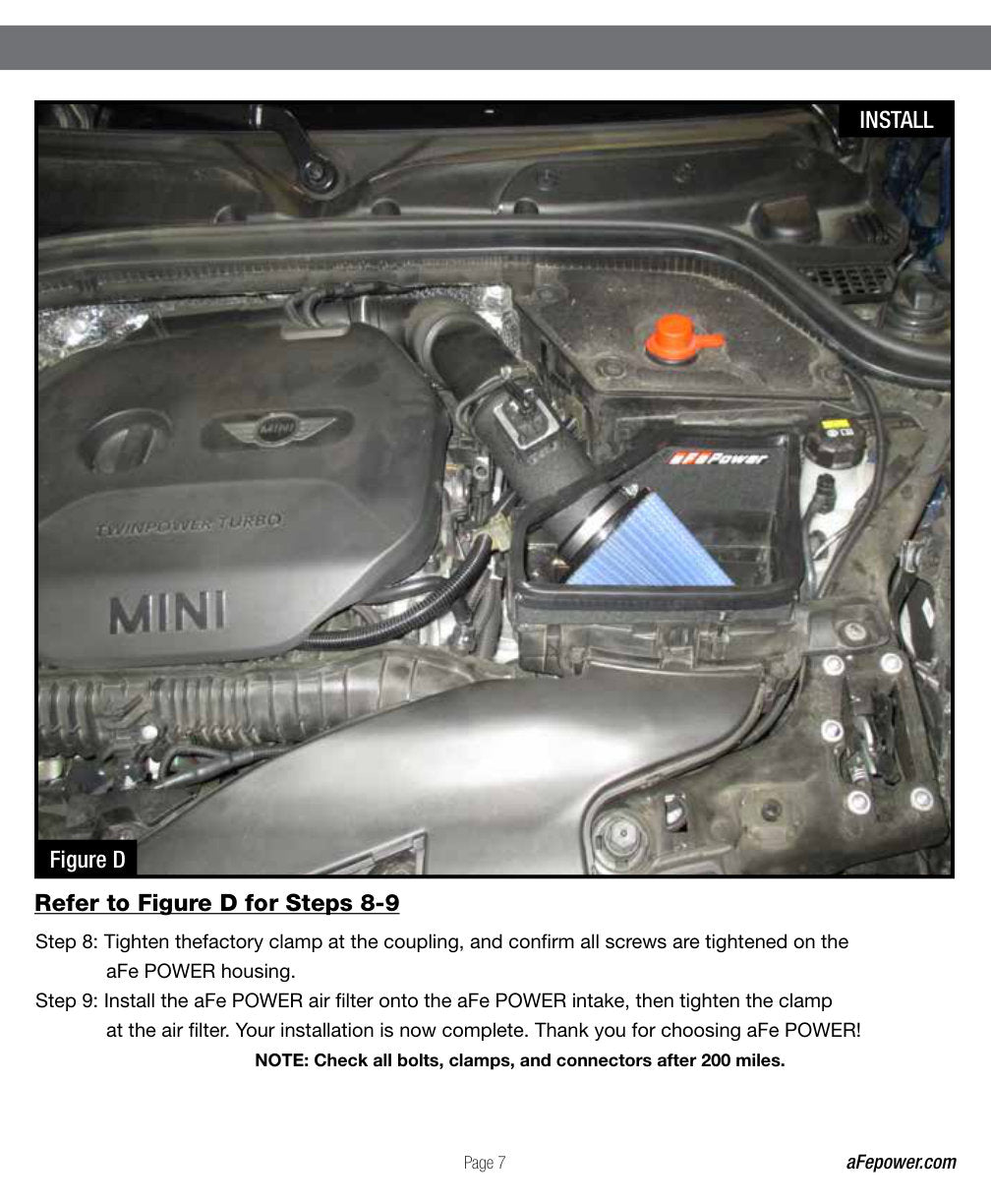 aFe Magnum Force Stage-2 Pro 5R Cold Air Intake | Mini Cooper S F55/F56 2015-17 (54-12862)
