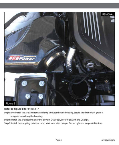 aFe Magnum FORCE Stage-2 Pro 5R Cold Air Intake | BMW 340i F30 L6-3.0L (16-17) (54-12912-B)