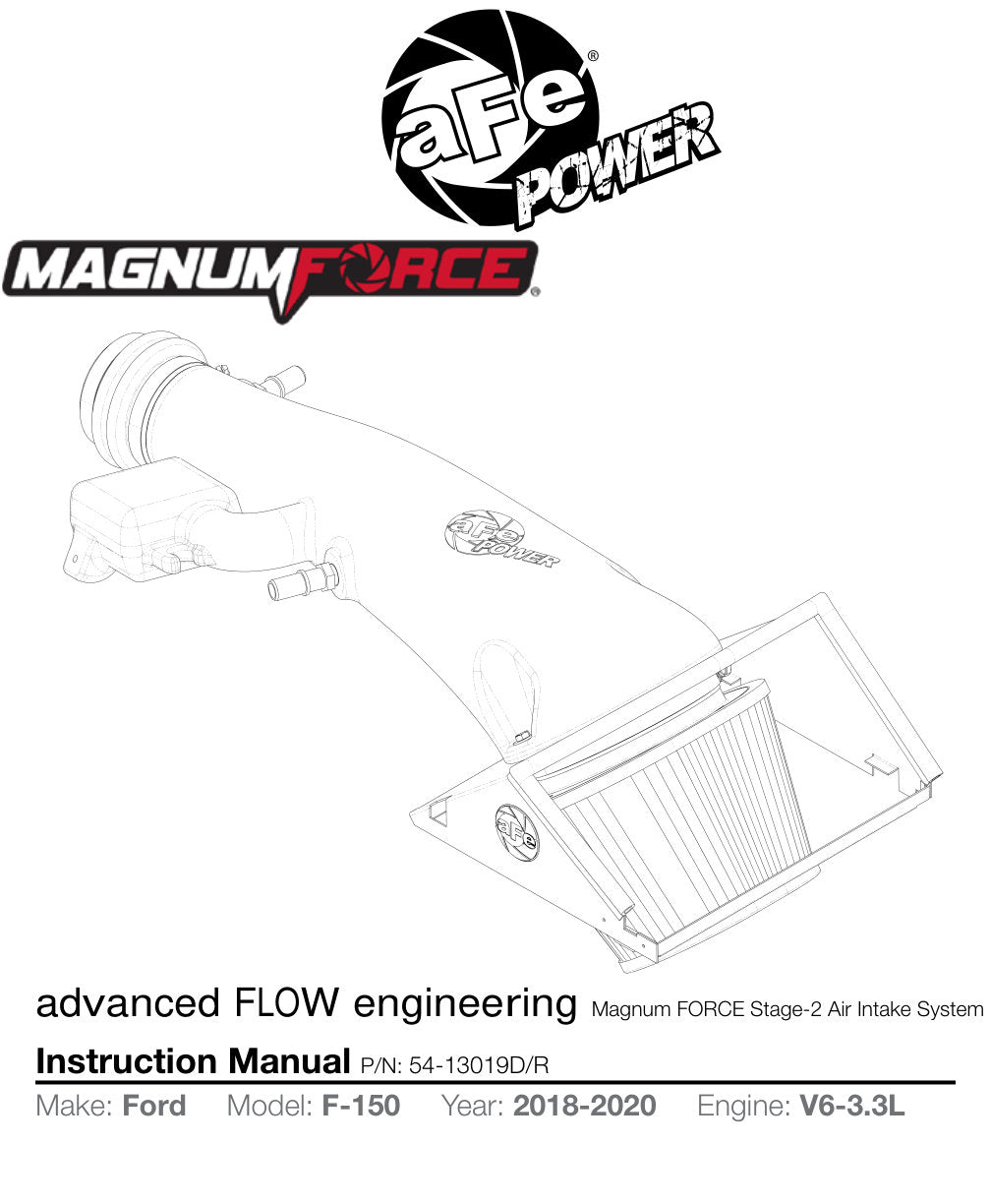 aFe Magnum FORCE Stage-2 Pro 5R Cold Air Intake | Ford F-150 V6-3.3L 2018 (54-13019R)