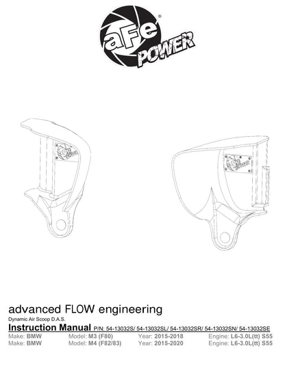 aFe Magnum AIS Air Scoop | BMW M3 / M4 (14-20) (54-13032SR)