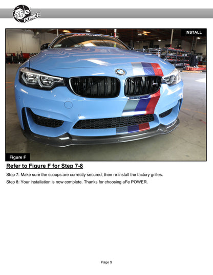 aFe Magnum FORCE Dynamic Air Scoop | BMW M3 (15-18)/M4 (15-20) (54-13032S)