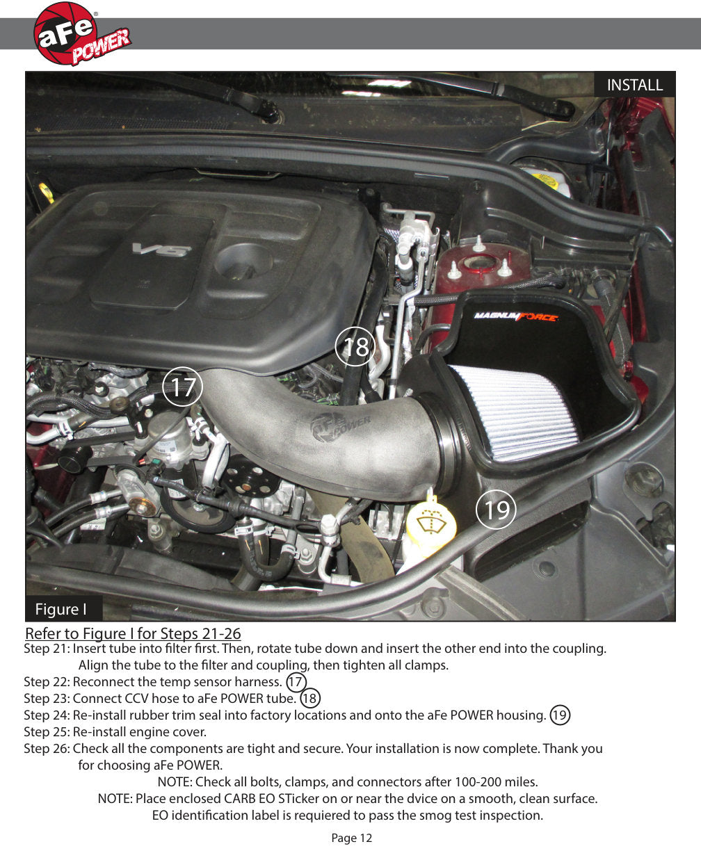 aFe Stage-2 Cold Air Intake System w/ Pro DRY S Filter | Jeep Grand Cherokee (16-19) (54-13035D)