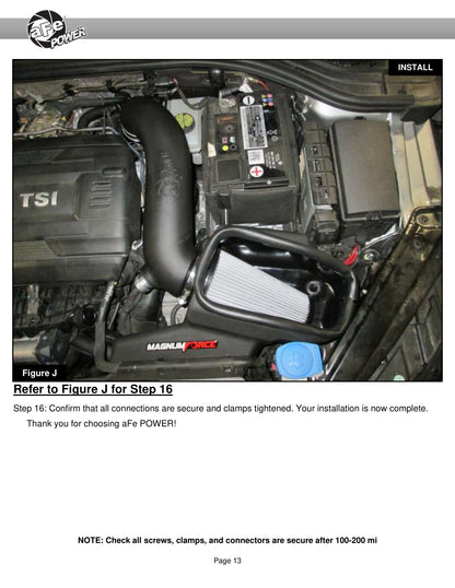 aFe Stage-2 Pro DRY S Cold Air Intake 2.0L | VW GTI (MKVII) 2015-2019 (54-13050D)