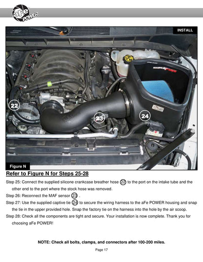 aFe Magnum FORCE Stage-2 Pro DRY S 19-20 GM Silverado/Sierra Intake | V6-4.3L (54-13057D)