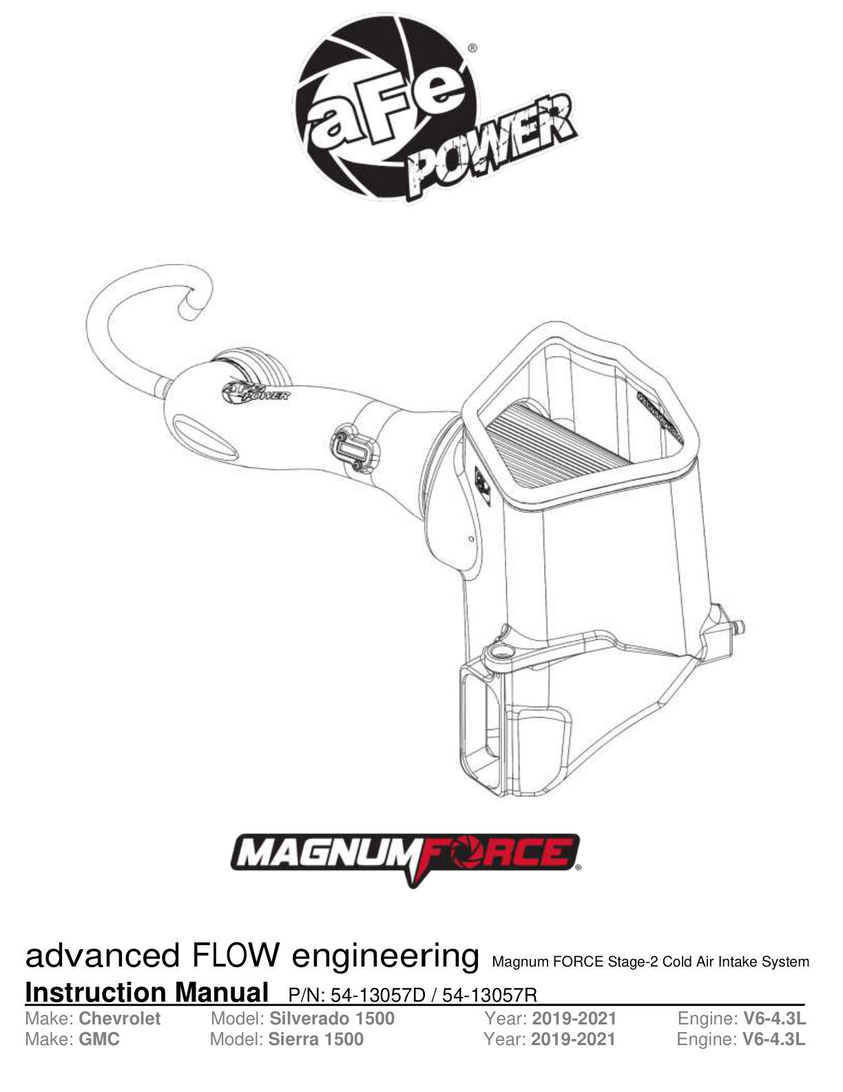 aFe Stage-2 Pro 5R Cold Air Intake | GM Silverado/Sierra 1500 (18-26) (54-13057R)