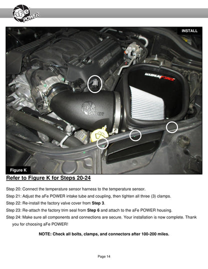 aFe MagnumFORCE Stage-2 Pro DRY S Intake | Jeep Grand Cherokee WK2 V8-6.4L (12-21) (54-13063D)