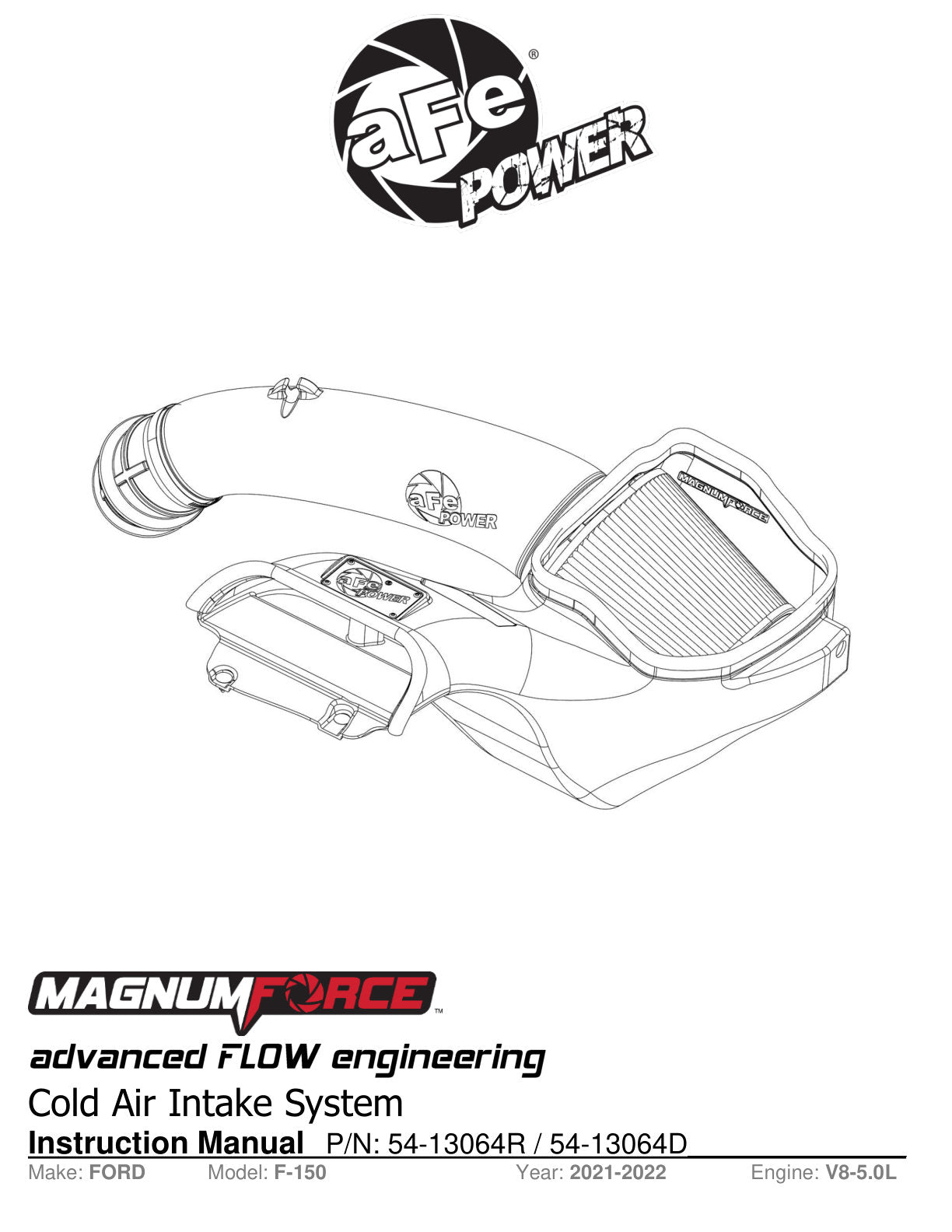 aFe MagnumFORCE Stage-2 Pro 5R Intake | Ford F150 5.0L V8 (21+) (54-13064R)
