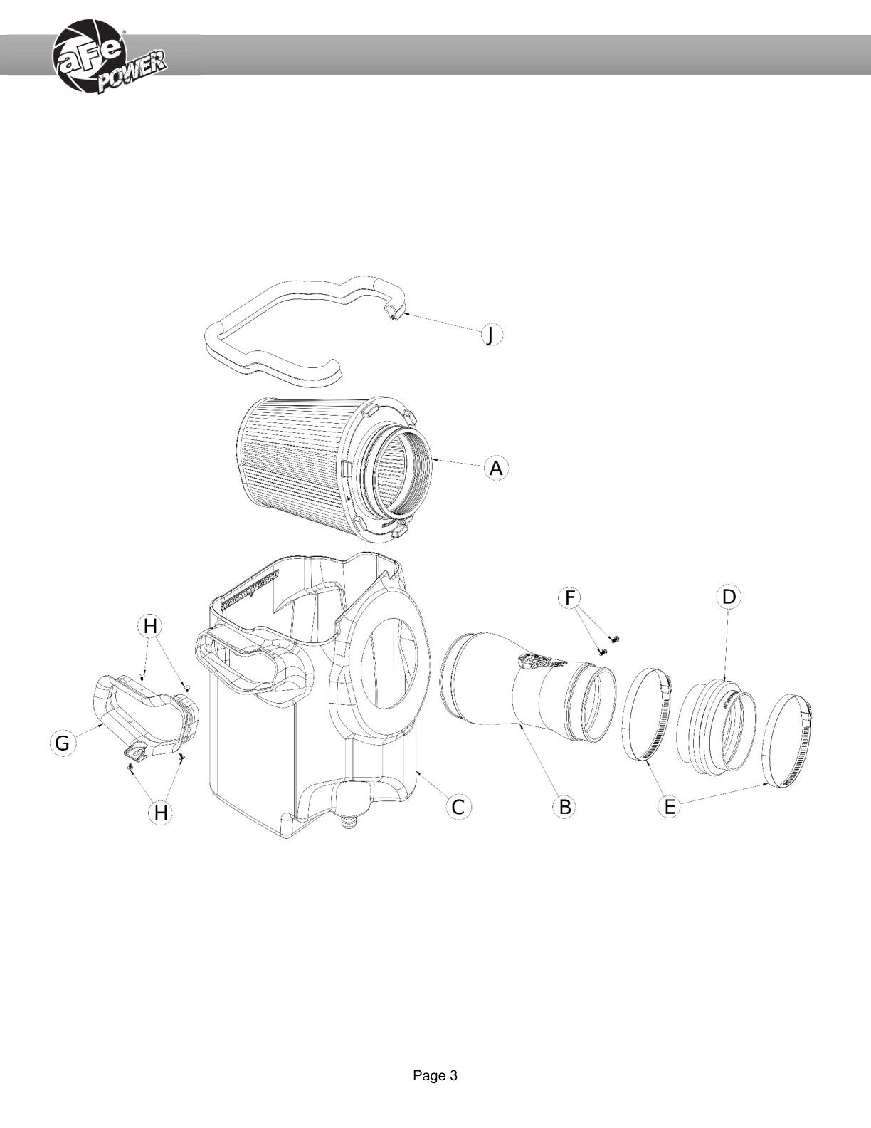 aFe 20-22 F-250/F-350 V8-3.7L Magnum FORCE Stage-2 Intake (54-13069R)
