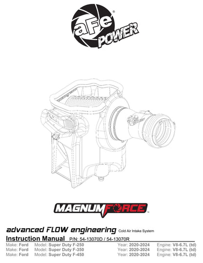 aFe Magnum FORCE Open Element Intake Ford 20-25 F-250/350 6.7L | (54-13070D)