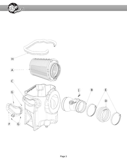 aFe Magnum FORCE Open Element Intake Ford 20-25 F-250/350 6.7L | (54-13070D)